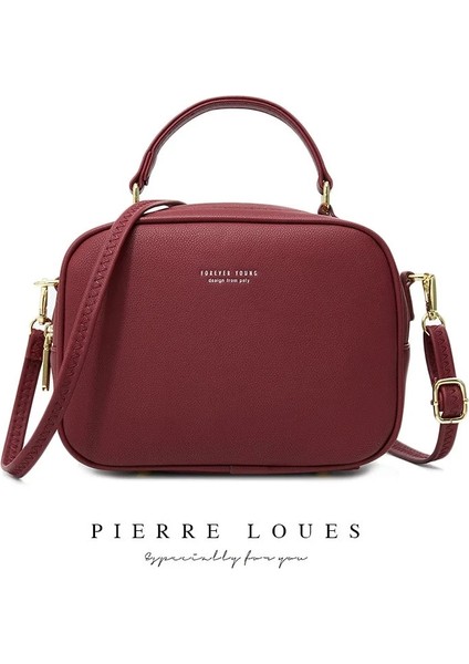 Şarap Kırmızısı Tarzı Vintage Crossbody Pu Leather Cell Phone Shoulder Bag Messenger Bags Fashion Daily Use For Women Wallet Handbags (Yurt Dışından)
