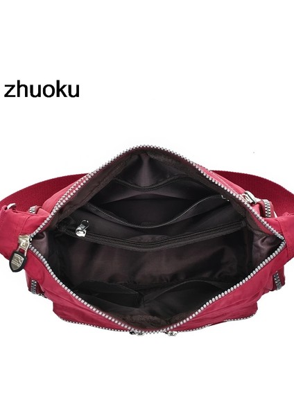 Siyah Stil Kadın Üst-Kolu Omuz Çantası Tasarımcı Çanta Ünlü Naylon Kadın Günlük Alışveriş Tote Hobos Crossbody Çanta Messenger Çanta (Yurt Dışından)