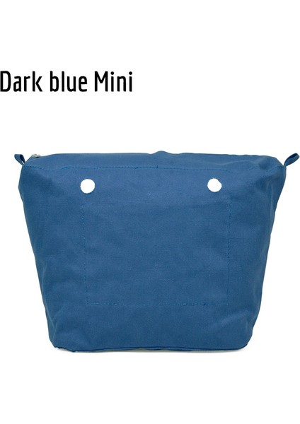 Dark Blue Mini Style Hot Selling Inner Organizer Zipper-Up Pocket For Classic Mini Obag Canvas Insert With Waterproof Coating For O Bag Accesorios (Yurt Dışından)