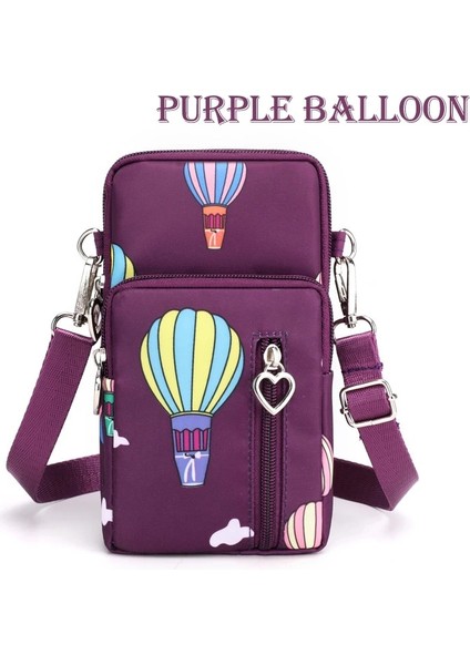 Mor Balon Stili Yeni Kadın Su Geçirmez Çanta Omuz Askısı Messenger Göğüs Çanta Cüzdan Çok Işlevli Cep Telefonu Çantası Sikke Çanta Kadınlar Için Çantalar (Yurt Dışından)