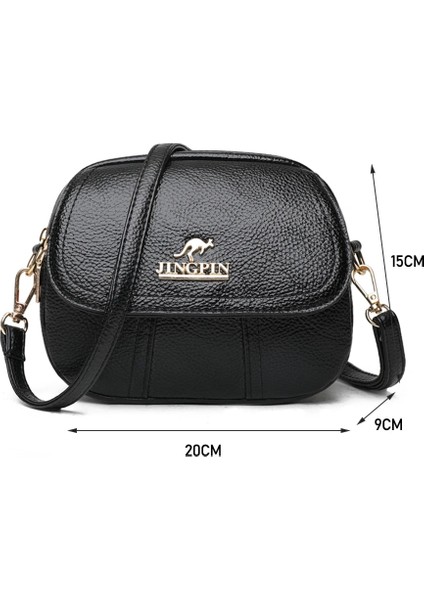 M Tarzı Women Leather Shoulder Bag Multi-Pocket Mother Female Zipper Crossbody Handbags Fashion Exquisite Shopping Bag (Yurt Dışından)