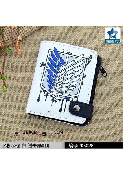 Titan 4 Stiline Saldırın Anime Saldırı Titan Cüzdan Wings Of Liberty Pu Kısa Bozuk Para Çantası (Yurt Dışından)