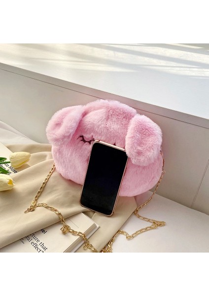 Pembe Tarzı 2022 Moda Peluş Crossbody Çanta Sevimli Cartooken Omuz Çantası Parti Çalışma Seyahat Çantası Kadınlar Kızlar Için Tavuk Peluş Çanta (Yurt Dışından)