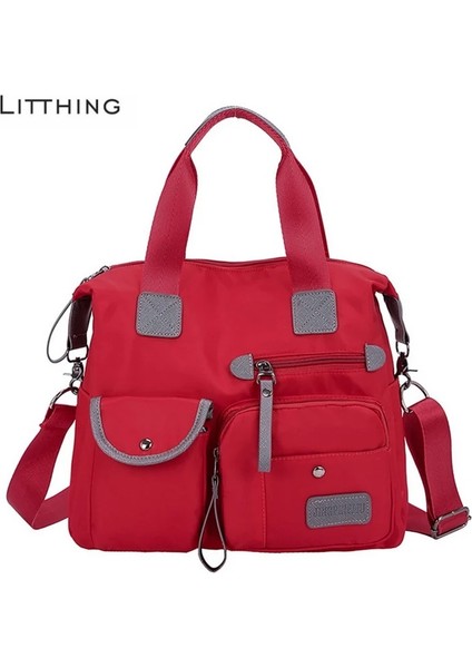 A-Siyah Stil Lıtthıng Su Geçirmez Kadın Naylon Çanta Omuz Çantası Rahat Büyük Kapasiteli Tote Çanta Crossbody Çanta Kadın Çantası Bolso Mujer (Yurt Dışından) modelleri