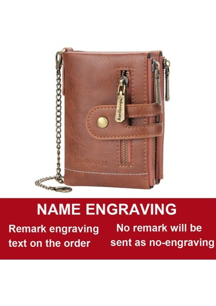 Kahverengi Isim Stili 2021 Yeni Özelleştirilmiş Erkek Cüzdan Adı Gravür Yüksek Li Kısa Kart Sahibinin Erkek Çanta Madeni Para Tutacağı Cüzdan Erkek Için (Yurt Dışından)
