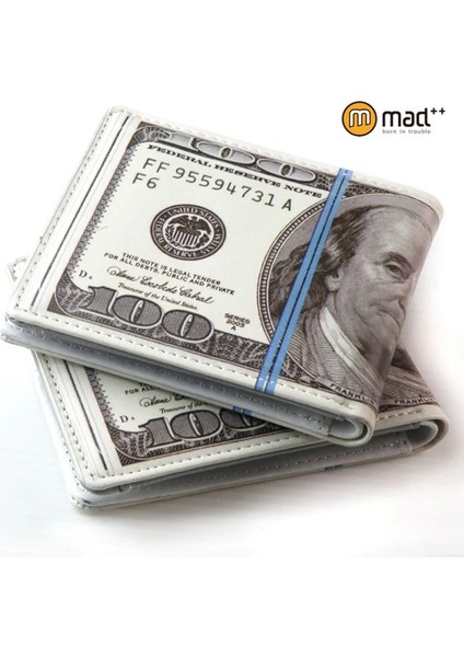 100 Dolar Baskılı Stil Sevimli 100 Usd Abd Doları Cüzdan Erkek Çocuklar Erkekler Için Pu Deri Para Çantası Yenilik Hediye Gençler Öğrenci Çanta Kadın Erkek Sikke Kılıfı (Yurt Dışından)