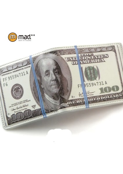 100 Dolar Baskılı Stil Sevimli 100 Usd Abd Doları Cüzdan Erkek Çocuklar Erkekler Için Pu Deri Para Çantası Yenilik Hediye Gençler Öğrenci Çanta Kadın Erkek Sikke Kılıfı (Yurt Dışından)