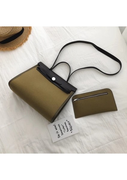 Yeşil Stil 30X11X25CM Moda Kadınlar Küçük Kanvas Postacı Çantaları Yüksek Li Kadın Çanta Omuz Çantaları Lüks Tasarımcı Bayan Tote Crossbody Çanta (Yurt Dışından)