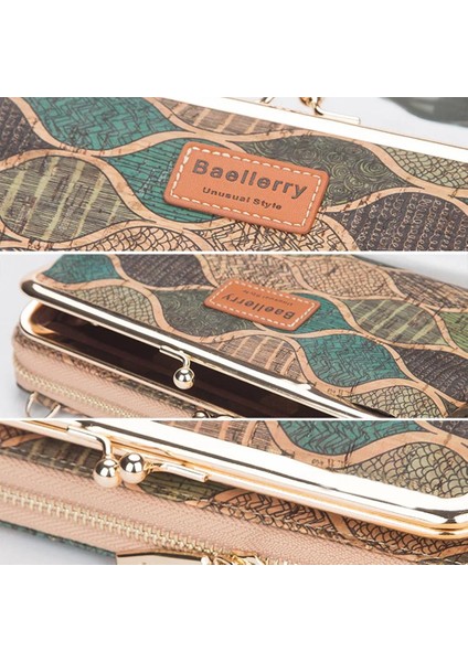 CK002-209 Stili 2022 Moda Yeni Kadın Cüzdan Ahşap Tahıl Zincir Uzun Yüksek Li Telefon Tutucu Kadınlar Için Klasik Kadın Çanta Fermuar Cüzdan (Yurt Dışından) indirimleri