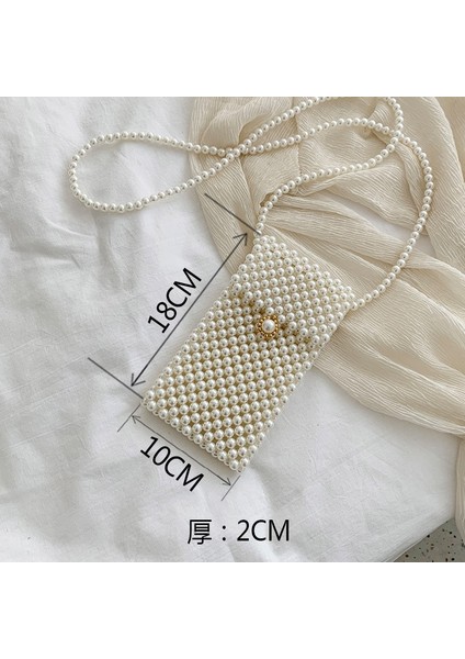 A7 Stili Mini Inci Çanta El Yapımı Vintage Eva Boncuklu Moda Ziyafet Parti Omuz Çantası Kadın Düğün Çantaları Lüks Kadın Bozuk Para Cüzdanı (Yurt Dışından)