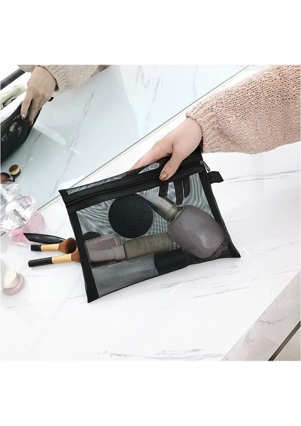 S Tarzı Kadın Örgü Kozmetik Çantası Seyahat Çantası Makyaj Çantası Organizatör Kadın Makyaj Çantası Taşınabilir Küçük Büyük Tuvalet Güzellik Çantası (Yurt Dışından) indirimleri