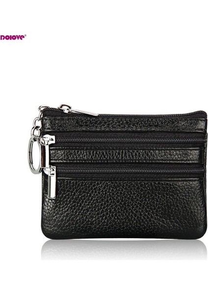 Bordo Tarzı Dolove Yeni Hakiki Deri Bozuk Para Cüzdanı Kadın Küçük Cüzdan Değişim Çantalar Para Çantası Fermuar Kart Sahibinin Dolar Cüzdanları (Yurt Dışından) fırsatları