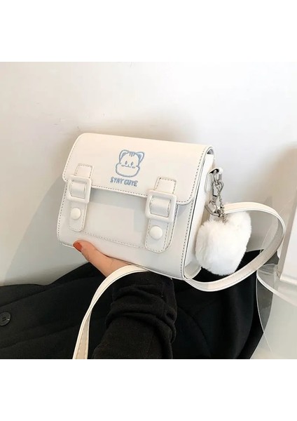 Siyah Stil Kawaii Crossbody Çanta Bayan Omuz Çantası Sevimli Kedi Mektup Messenger Çanta Japon Moda Harajuku Y2K Lolita Kız Vintage Çanta (Yurt Dışından) fırsatları