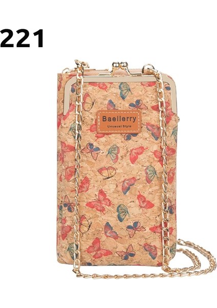 No.11 Tarzı Yeni Kadın Cüzdan Çile Cep Telefonu Çantası Crossbody Omuzdan Askili Çanta Fermuarlı Debriyaj Bayan Bozuk Para Cüzdanı Çoklu Kart Tutucu Kadın Çanta (Yurt Dışından)