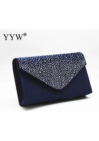 Koyu Mavi Stil Mor Kadın Düğün Debriyaj Lüks Çanta Kadın Çanta Tasarlanmış Debriyaj Kadın Sarı Yaz Manşonlar Kadın Akşam Balo Çanta (Yurt Dışından)