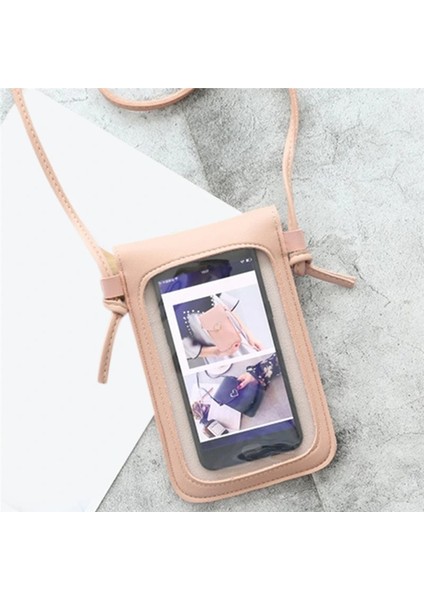 Koyu Gri A Stili Telefon Cüzdanları Şeffaf Dokunmatik Ekran Cep Telefonu Çanta Kılıfı Kadın Telefonu Çanta Messenger Çanta Küçük Flap Çanta Kalıpçı Çanta (Yurt Dışından) modelleri