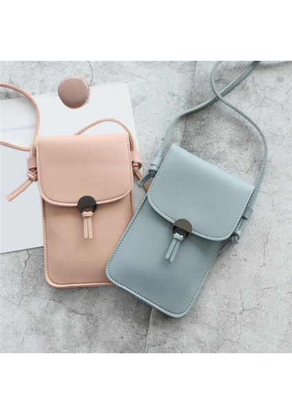 Koyu Gri A Stili Telefon Cüzdanları Şeffaf Dokunmatik Ekran Cep Telefonu Çanta Kılıfı Kadın Telefonu Çanta Messenger Çanta Küçük Flap Çanta Kalıpçı Çanta (Yurt Dışından) fırsatları
