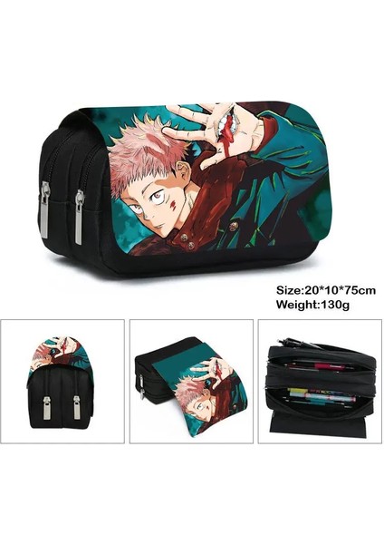 FGQBBZSHZ09 Stili Anime Jujutsu Kaisen Yuji Itadori Kozmetik Kutuları Kalem Kutusu Erkek Kız Kalem Çantası Öğrencileri Okul Çantası Genç Kırtasiye Çantaları (Yurt Dışından) fiyatları