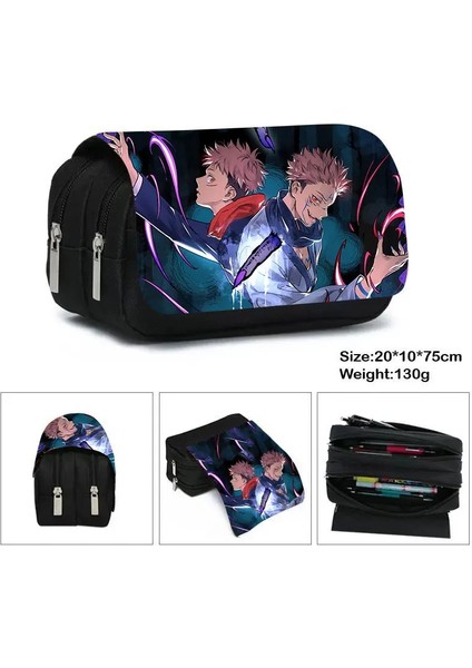 FGQBBZSHZ09 Stili Anime Jujutsu Kaisen Yuji Itadori Kozmetik Kutuları Kalem Kutusu Erkek Kız Kalem Çantası Öğrencileri Okul Çantası Genç Kırtasiye Çantaları (Yurt Dışından) modelleri