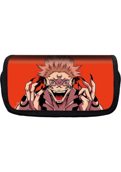 FGQBBZSHZ09 Stili Anime Jujutsu Kaisen Yuji Itadori Kozmetik Kutuları Kalem Kutusu Erkek Kız Kalem Çantası Öğrencileri Okul Çantası Genç Kırtasiye Çantaları (Yurt Dışından) fırsatları