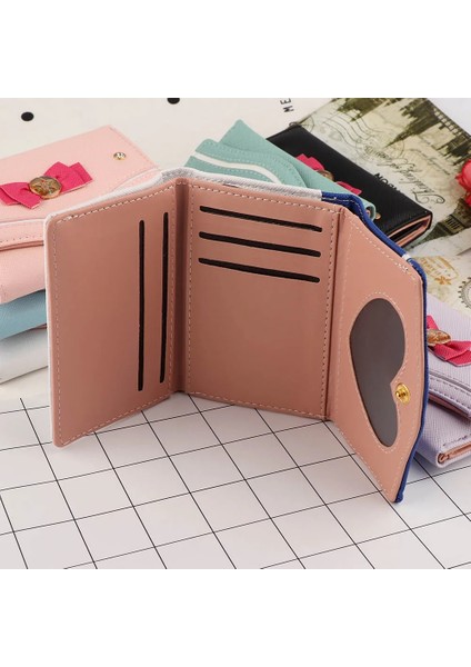 B-Derin Pembe Tarzı Kadın Kısa Cüzdan Şeker Renk Yay Düğüm Debriyaj Çanta Moda Kız Sailor Moon Cüzdan Çanta Kart Sikke Çanta Yeni Popüler (Yurt Dışından) indirimleri