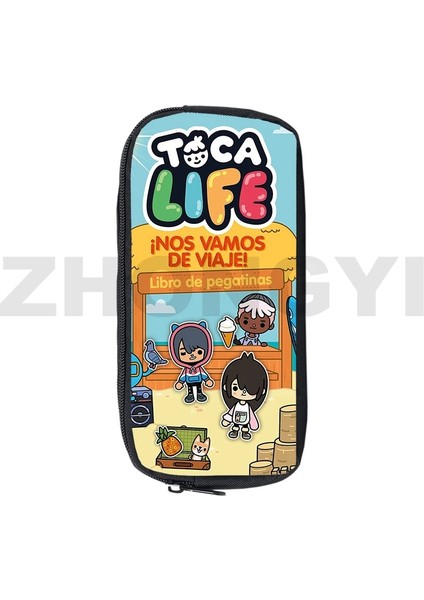 Toca7 Stili Toca Boca Yaşam Dünya Oyunu Kalem Kutusu Anime Makyaj Kutusu Okul Malzemeleri Kırtasiye Depolama 3D Baskı Kılıfı Çanta Kozmetik Kılıfları (Yurt Dışından)