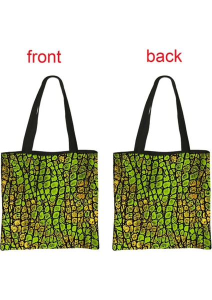 SSTDWENLU14CW Tarzı 34CMX34CM Kaplan Leopar Timsah Zebra Çizgili Baskı Omuz Çantaları Kadın Moda Çanta Seyahat Tote Çanta Bayanlar Yeniden Kullanılabilir Alışveriş Çantası (Yurt Dışından)