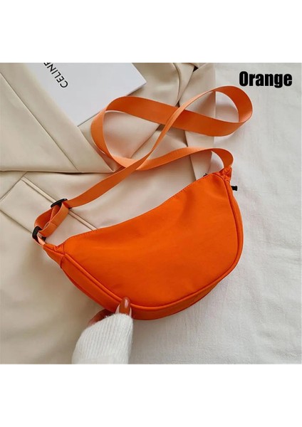 Turuncu Tarzı Moda Rahat Hobos Taşınabilir Turuncu Göğüs Çanta Omuz Çantaları Koltuk Altı Çanta Çapraz Vücut Çanta (Yurt Dışından)