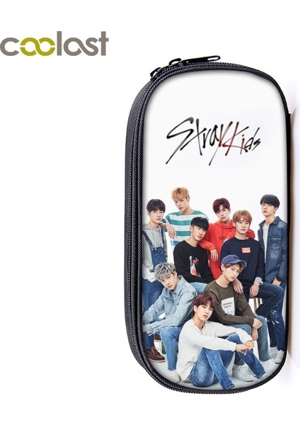 QBBSTRAYS01 Stili Kpop Kaçak Çocuklar Kalem Çantası Kadın Makyaj Çantası Başıboş Çocuklar Mınho Jısung Woojın Changbın Felıx Genç Kalem Kutusu Kozmetik Kılıfları (Yurt Dışından)