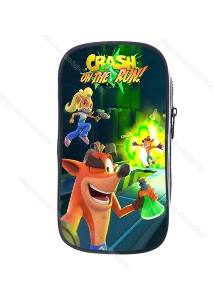 No.22 Tarzı Crash Bandicoot On The Run Kalem Kutusu Çocuklar Karikatür Anime Kalem Çantası Öğrencileri Kırtasiye Saklama Çantası Erkek Kız Gençler Kalem Kutusu (Yurt Dışından)