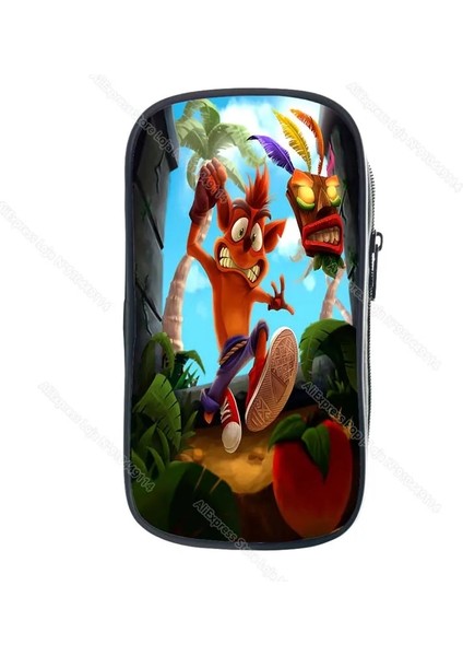 No.22 Tarzı Crash Bandicoot On The Run Kalem Kutusu Çocuklar Karikatür Anime Kalem Çantası Öğrencileri Kırtasiye Saklama Çantası Erkek Kız Gençler Kalem Kutusu (Yurt Dışından)