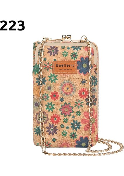 No.8 Tarzı Yeni Kadın Cüzdan Çile Cep Telefonu Çantası Crossbody Omuzdan Askili Çanta Fermuarlı Debriyaj Bayan Bozuk Para Cüzdanı Çoklu Kart Tutucu Kadın Çanta (Yurt Dışından)