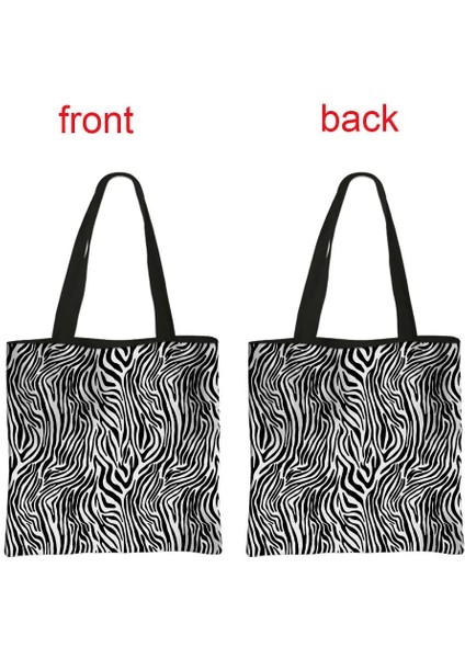 SSTDWENLU04CW Stili 34CMX34CM Kaplan Leopar Timsah Zebra Çizgili Baskı Omuz Çantaları Kadın Moda Çanta Seyahat Tote Çanta Bayanlar Yeniden Kullanılabilir Alışveriş Çantası (Yurt Dışından)