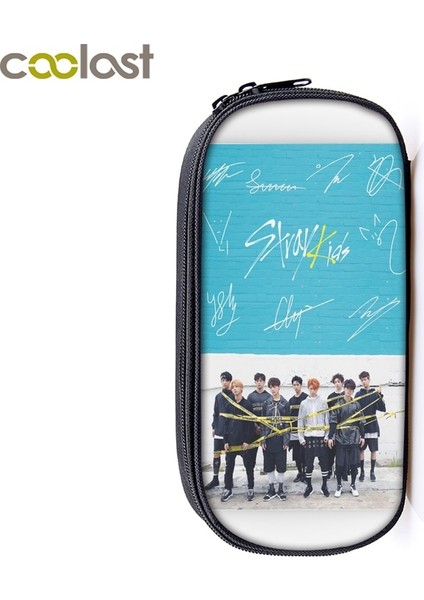 QBBSTRAYS01 Stili Kpop Kaçak Çocuklar Kalem Çantası Kadın Makyaj Çantası Başıboş Çocuklar Mınho Jısung Woojın Changbın Felıx Genç Kalem Kutusu Kozmetik Kılıfları (Yurt Dışından) fırsatları