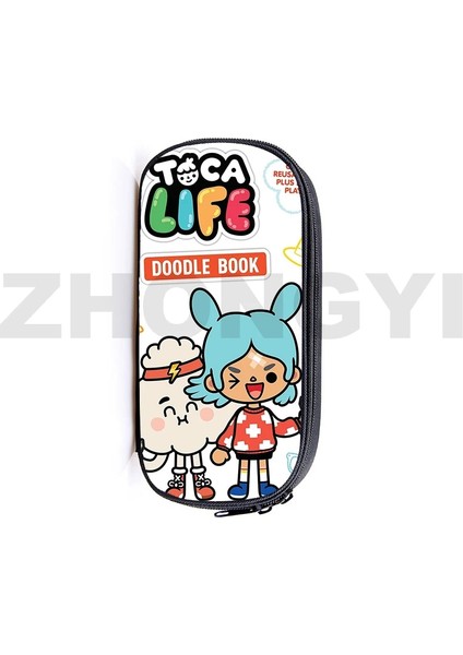 Toca8 Stili 3D Anime Sevimli Toca Boca Yaşam Dünya Oyunu Kalem Kutusu Genç Okul Kırtasiye Depolama Toca Boca Makyaj Çantası Kozmetik Organizatör (Yurt Dışından)