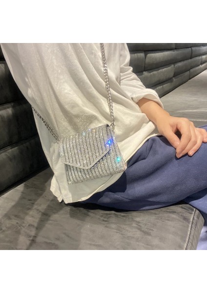 Şampanya Tarzı Kadınlar Için Rhinestone Çanta Omuz Çantası Çanta Bayanlar Kadın Kadınlar Için Crossbody Çanta Açık Alışveriş Iş (Yurt Dışından) modelleri