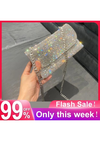 Şampanya Tarzı Kadınlar Için Rhinestone Çanta Omuz Çantası Çanta Bayanlar Kadın Kadınlar Için Crossbody Çanta Açık Alışveriş Iş (Yurt Dışından) fırsatları