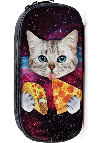 QBBCAT10 Tarzı Sevimli Kedi Baskı Okul Kalem Çantası Kız Erkek Kalem Kutusu Kanvas Kalem Çantası Kawaii Siyah Kedi Kalem Kutusu Kadın Kozmetik Çantası Makyaj Çantası (Yurt Dışından) modelleri