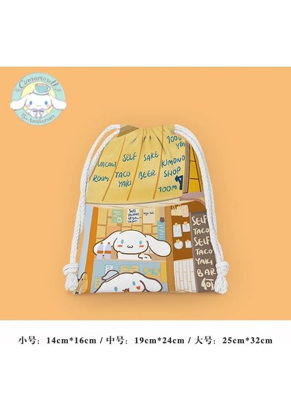 No.34 Stili 14X16CM Orijinal Sanrio Ipli Çanta Kulomamoroll Karikatür Baskı Yüksek Kapasiteli Ipli Sırt Çantası Taşınabilir Saklama Çantası Hediyeler (Yurt Dışından)