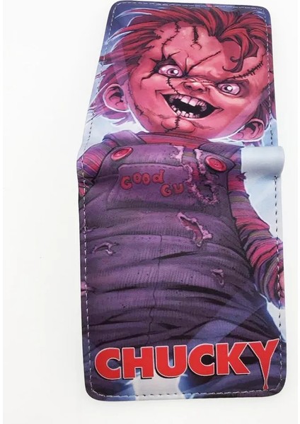No.5 Tarzı Karikatür Kısa Cüzdan Chucky Çanta ile Kredi Kartı Sahibi Erkek Cüzdan Siyah Cuma Sokak Stili Çok Fonksiyonlu Para Çantası (Yurt Dışından) modelleri