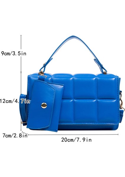 Mavi Stil 20X12X7CM 2022 Yeni Kadın Küçük Yeşil Çanta Tasarımcısı Sarı Deri Omuzdan Askili Çanta Saplı Mavi Çanta Kadınlar Için Crossbody Çanta (Yurt Dışından)