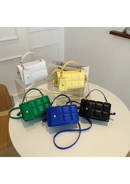 Mavi Stil 20X12X7CM 2022 Yeni Kadın Küçük Yeşil Çanta Tasarımcısı Sarı Deri Omuzdan Askili Çanta Saplı Mavi Çanta Kadınlar Için Crossbody Çanta (Yurt Dışından) modelleri