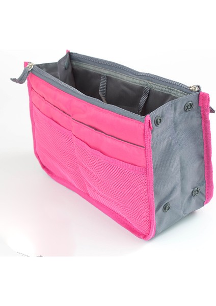 Pembe Tarzı Organizatör Ekleme Kadın Saklama Çantası Naylon Seyahat Ekleme Organizatör Çanta Çanta Büyük Astar Makyaj Kozmetik Çantası Tote Kese (Yurt Dışından) indirimleri