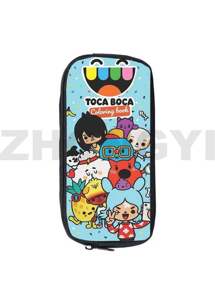 Toca5 Stili Toca Boca Yaşam Dünya Oyunu Kalem Kutusu Anime Makyaj Kutusu Okul Malzemeleri Kırtasiye Depolama 3D Baskı Kılıfı Çanta Kozmetik Kılıfları (Yurt Dışından)