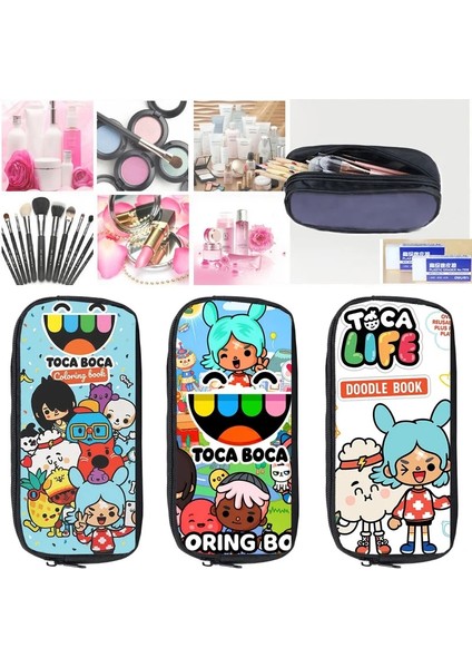 Toca5 Stili Toca Boca Yaşam Dünya Oyunu Kalem Kutusu Anime Makyaj Kutusu Okul Malzemeleri Kırtasiye Depolama 3D Baskı Kılıfı Çanta Kozmetik Kılıfları (Yurt Dışından) fiyatları