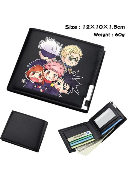 XQZS210527 34 Stili Japon Anime Karikatür Cüzdan Jujutsu Kaisen Cüzdan Kart Sahibine Sahip Kısa Çanta (Yurt Dışından) fırsatları
