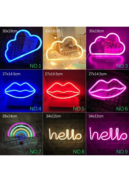No.7 Tarzı A Neon LED Işıklar Burcu Gezegen Flaş Yıldırım Ay Neon Işık Aşk Bulut Neon Tabelalar Odası Ev Dekor Parti Lambası Duvar Işıkları (Yurt Dışından)