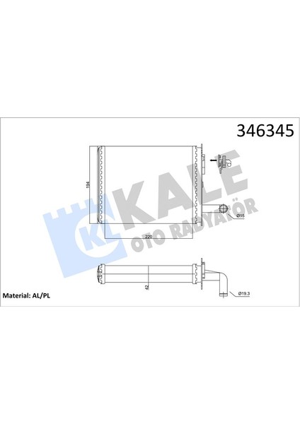 Kalorifer Radyatörü Brazing Palıo Musluklu 233X195X32 7078698