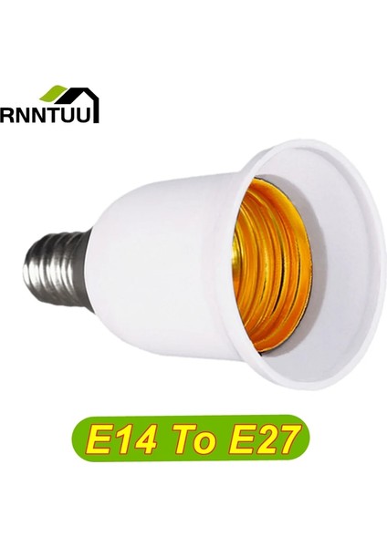 Rnntuu LED Lamba Adaptörü E14 To E27 Lamba Tutucu Dönüştürücü Soket Ampul Lamba Tabanı Tutucu Adaptör Fişi LED Işık Kullanımı (Yurt Dışından)