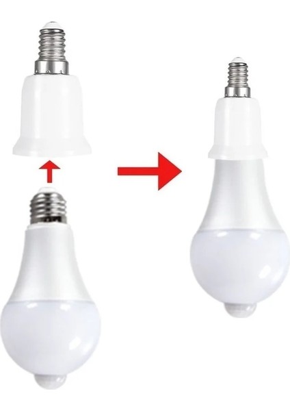 Rnntuu LED Lamba Adaptörü E14 To E27 Lamba Tutucu Dönüştürücü Soket Ampul Lamba Tabanı Tutucu Adaptör Fişi LED Işık Kullanımı (Yurt Dışından)